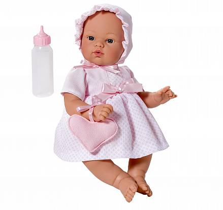 Кукла Коки в розовом платье с бутылочкой, 36 см. 